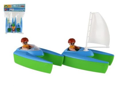 Boaties loď sada 2ks plast 17cm s figurkami 2ks v sáčku 24m+
