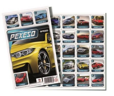 Pexeso papírové Auta (společenská-obrázková-hra)