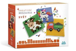 Kreativní mozaika Svět plast 1450 dílků v krabici 31,5x22,5x7cm