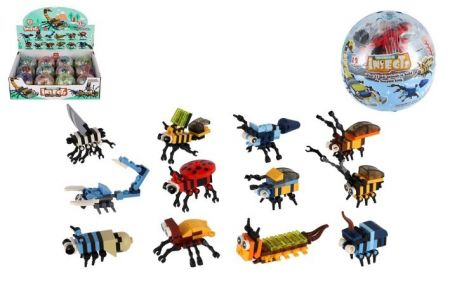 Stavebnice brouk plast 6cm mix druhů v kouli