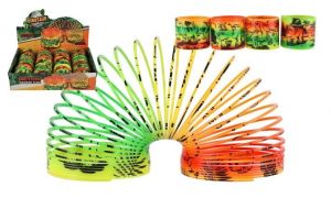 Spirála/pružina dinosaurus plast průměr 7,5cm v sáčku