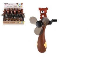 Vrtulka/Větráček na kličku medvěd plast 8x16cm