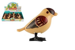 Ptáček skákací na klíček plast 11cm