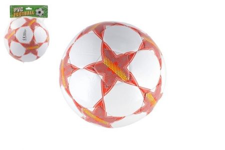 Míč fotbalový nafouknutý šitý 23cm v síťce