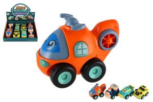 Dopravní prostředek plast 7x11cm na setrvačník 4 druhy