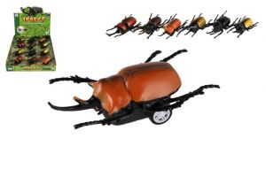 Brouk plast 10cm na zpětné natažení mix druhů