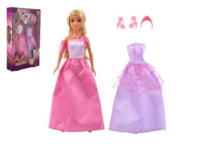 Panenka Anlily princezna plast 30cm s náhradními šaty + doplňky v krabici 19x32x5cm