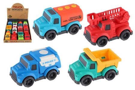 Auto nákladní Eco plast 10cm na volný chod mix druhů 18m+
