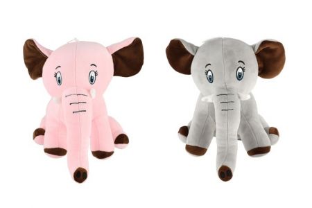Slon sedící plyš 30cm 2 barvy