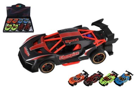 Auto závodní kov/plast 14cm na zpětné natažení 4 barvy