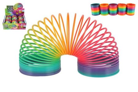 Spirála/pružina duhová plast průměr 8,5cm