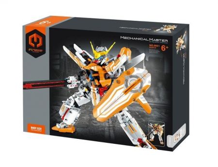 Stavebnice iM.MASTER bojový robot plast 833 dílků v krabici 35x27x7cm