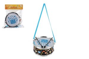 Buben/Bubínek plast 23x10cm s popruhem a paličkami v sáčku