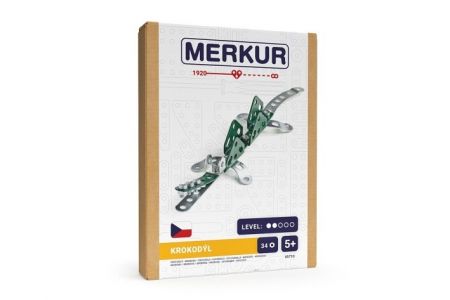 Stavebnice MERKUR Krokodýl mini 34ks v krabici 13x18,5x3cm