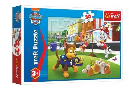 Puzzle Tlapková patrola/Paw patrol 27x20cm 30 dílků v krabičce 21x14x4cm