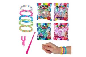 Udělej si svůj náramek - gumičky 5000ks + náčiní 4 barvy v sáčku 17x22cm