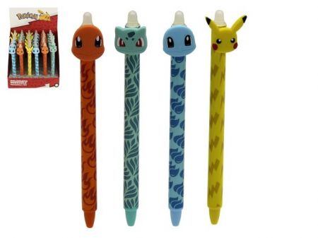 Tužka/pero gumovací Pokémon 15cm plast 6 barev