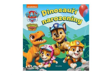 Knížka Tlapková patrola - Dinosauří narozeniny 17x17cm CZ text 24m+