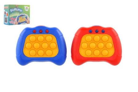 Bubble pops Praskající bubliny silikon postřehová hra na baterie 2 barvy v krabičce 13x10,