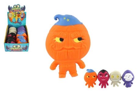 Příšera antistresová natahovací plněná pískem 465g silikon 13cm 4 druhy v sáčku