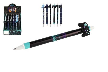 Tužka/pero gumovací Gaming mode plast 6 barvy