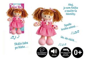 Panenka Anička hadrová plyš 20cm slovensky mluvící na kartě