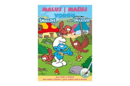 Omalovánky Maluj vodou A5 - Šmoulové 15x21cm