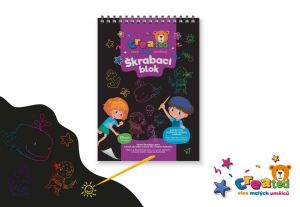 Škrabací/Vyškrabovací notes barevný created 10 listů 14x20cm v sáčku