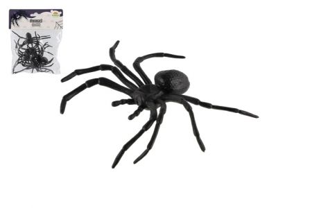 Pavouk černý 5ks plast 10x5cm v sáčku