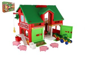 Domeček Farma stáj 30x37cm v krabici 59x40x15cm Wader