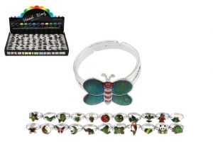 Prstýnek měnící barvu dle teploty nastavitelný kovový mix druhů