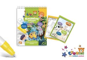 Kouzelné malování vodou/blok s tužkou zvířátka created 4 listy 17x23x2cm