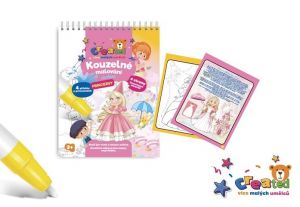 Kouzelné malování vodou/blok s tužkou princezny created 4 listy 17x23x2cm