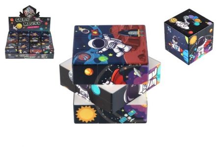 Kostka hlavolam vesmír 3x3x3 plast ve fólii 6x6x6cm