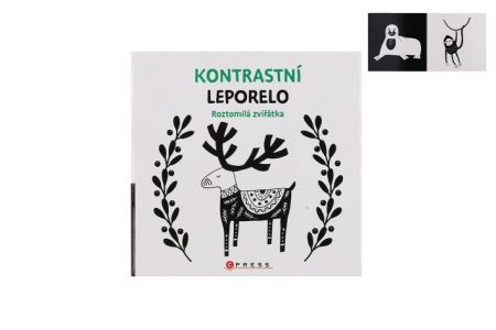 Knížka Kontrastní leporelo Roztomilá zvířátka 15,5x15cm 0m+