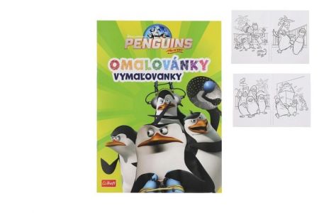 Omalovánky Tučňáci z Madagaskaru 20x27,5cm