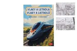 Omalovánky Vlaky a letadla 20x27,5cm