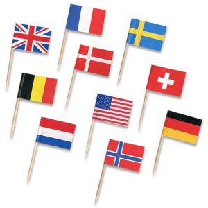 Napichovátka - vlaječky, 30ks