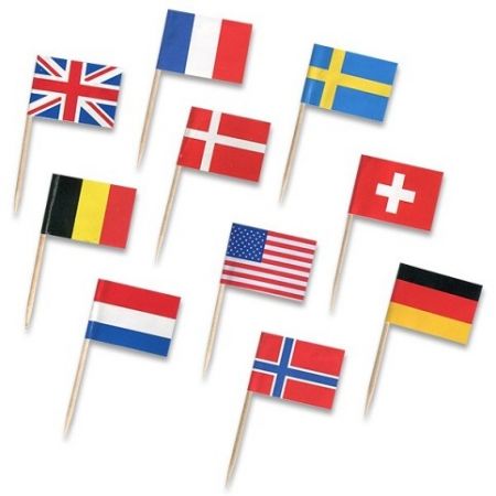 Napichovátka - vlaječky, 30ks