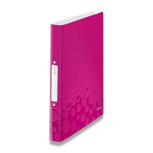 Pořadač WOW 25mm 2-kroužek růžový