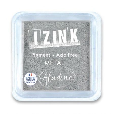 Inkoustový polštářek Aladine IZINK metal stříbrný (stříbrná)