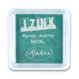 Inkoustový polštářek Aladine IZINK metal zelený (zelená)