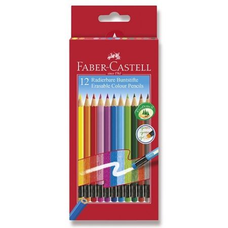 FABER Pastelky 12 barev s pryží 