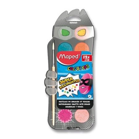 Vodové barvy MAPED Paint 12 barev 30mm