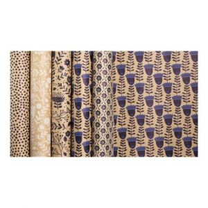 Dárkový balící papír Kraft Blue 2x0,7m