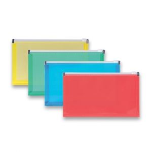 Plastová ZIP obálka DL, mix barev