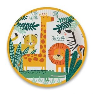 Papírové talířky Get Wild průměr 22,8 cm, 8 ks