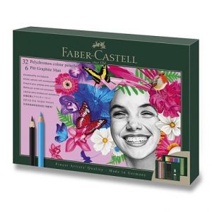 Sada Faber-Castell Polychromos &amp; Pitt Graphite Matt 40 ks