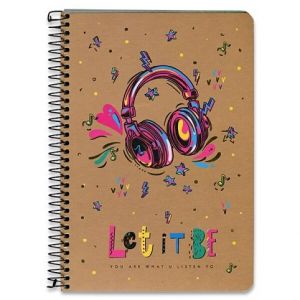 Kroužkový blok Shkolyaryk FOXtrot A5, čtverečkovaný, 96 listů, mix motivů