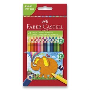 Pastelky Faber-Castell Extra Jumbo 24 barev + ořezávátko
